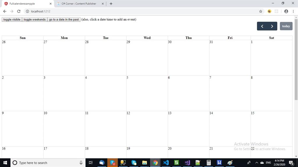 How To Create Calendar In Angular